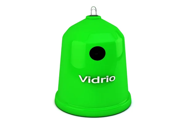 Contenedor de reciclaje de vidrio 3d —  Fotos de Stock