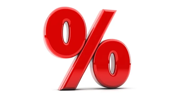 Símbolo percentual em 3d — Fotografia de Stock
