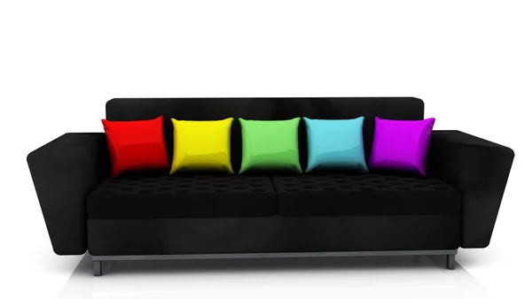 Soffa i 3d — Stockfoto