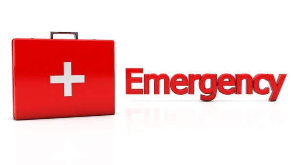 3d 응급 처치 키트 및 amergency — 스톡 사진