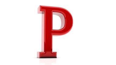 3D render harf p