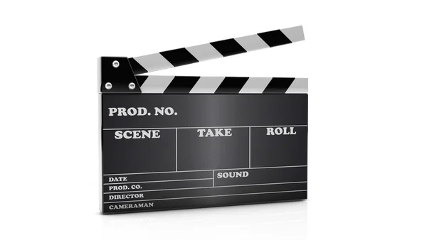 3d cinema clapboard — Stock Photo, Image