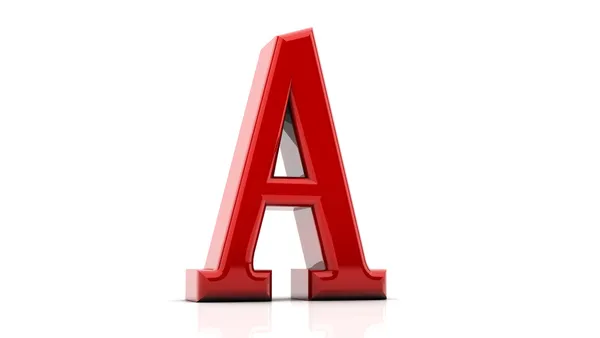 3d rendering of the letter A — Stock Photo, Image