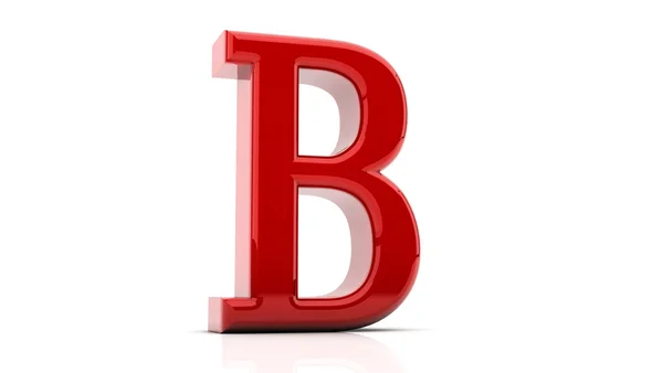 3D-weergave van de letter b — Stockfoto