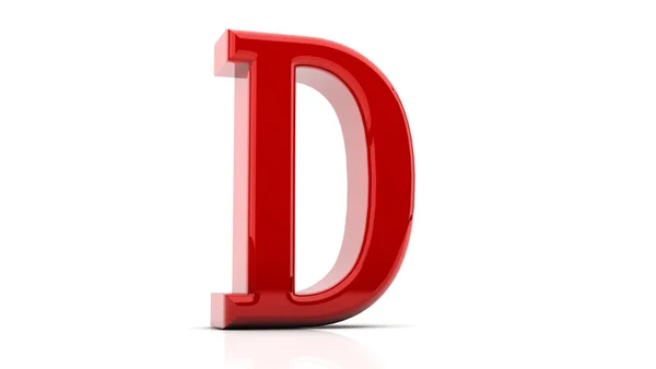 3d rendering of the letter D — Stock Photo, Image