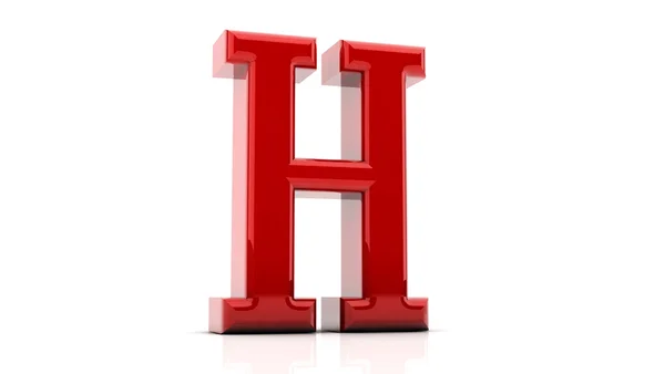 3d rendering of the letter H — Stock Photo, Image