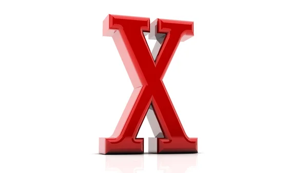 3d rendering of the letter X — Stock Photo, Image