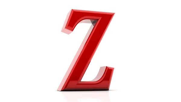 3D-weergave van de letter z — Stockfoto