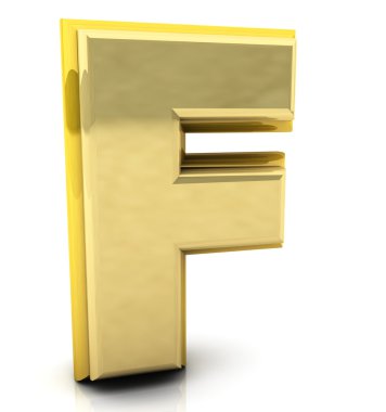 3D render harf f