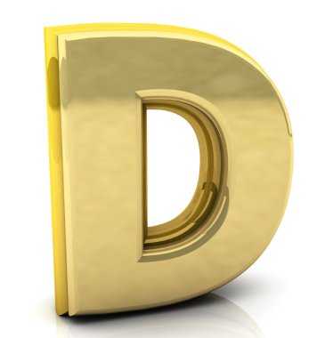 3D render harf d