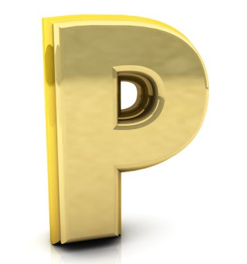 3D render harf p