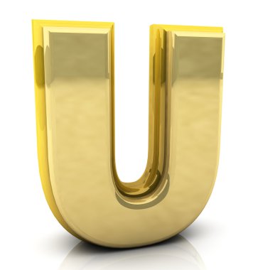 3D render harf u