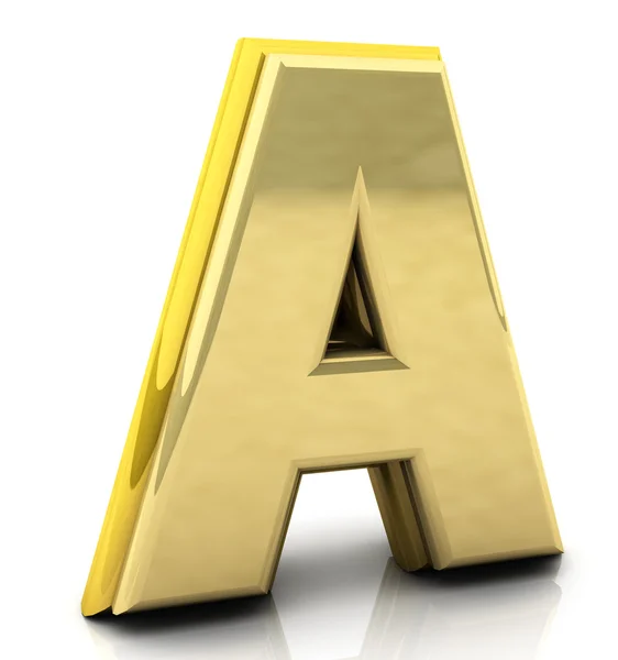 3d rendering of the letter a — Stock Photo, Image