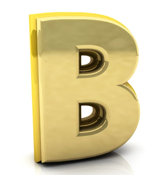 3D-weergave van de letter b — Stockfoto