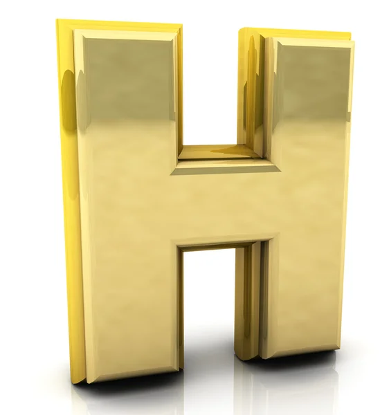 3d rendering of the letter h — Stock Photo, Image