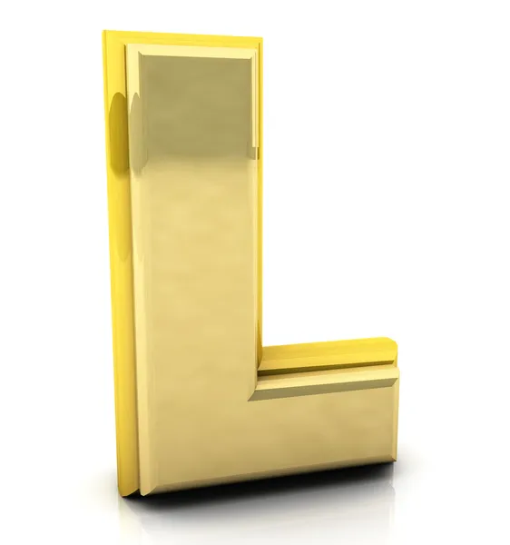 3D-weergave van de letter l — Stockfoto