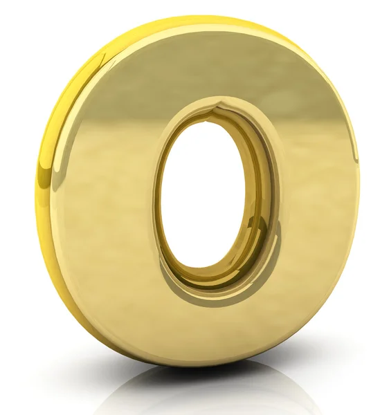 3d rendering of the letter o — Stock Photo, Image