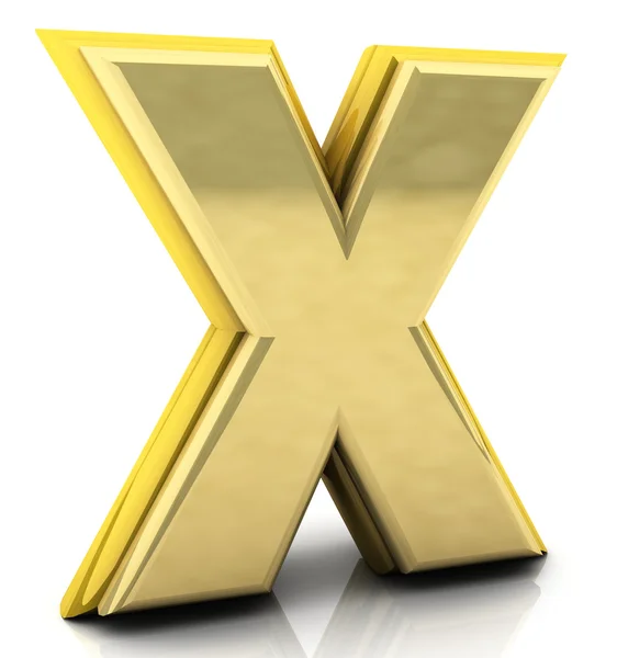 3D rendering το γράμμα x — Φωτογραφία Αρχείου