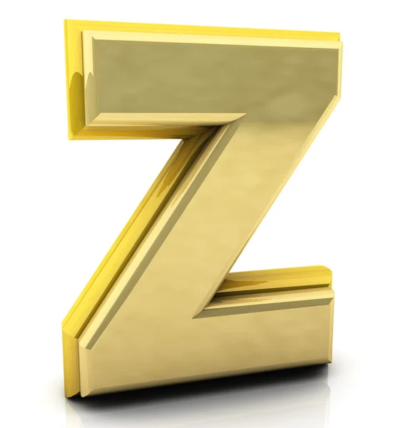 3d rendering of the letter z — Stock Photo, Image