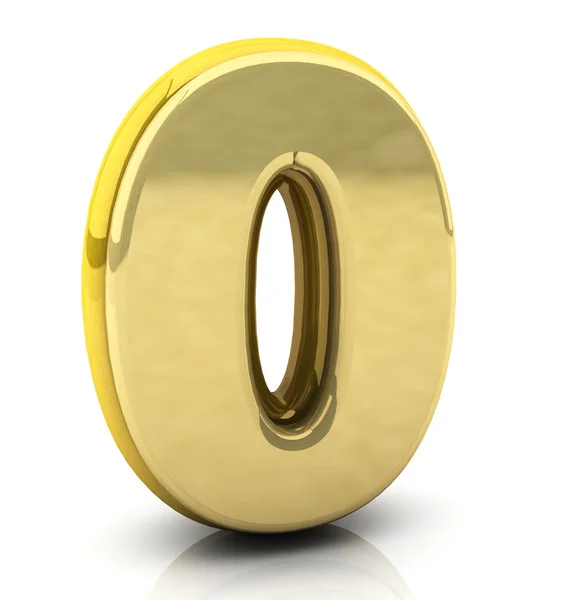 3d Number zero — Stock Photo, Image