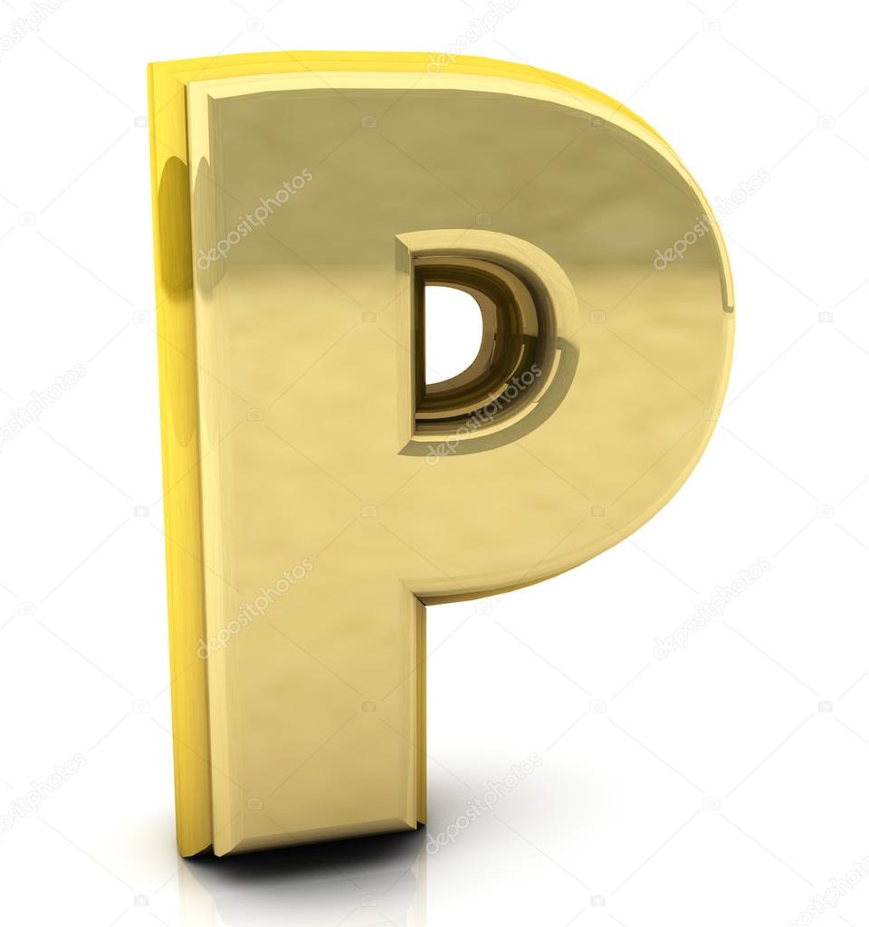 3d rendering of the letter p