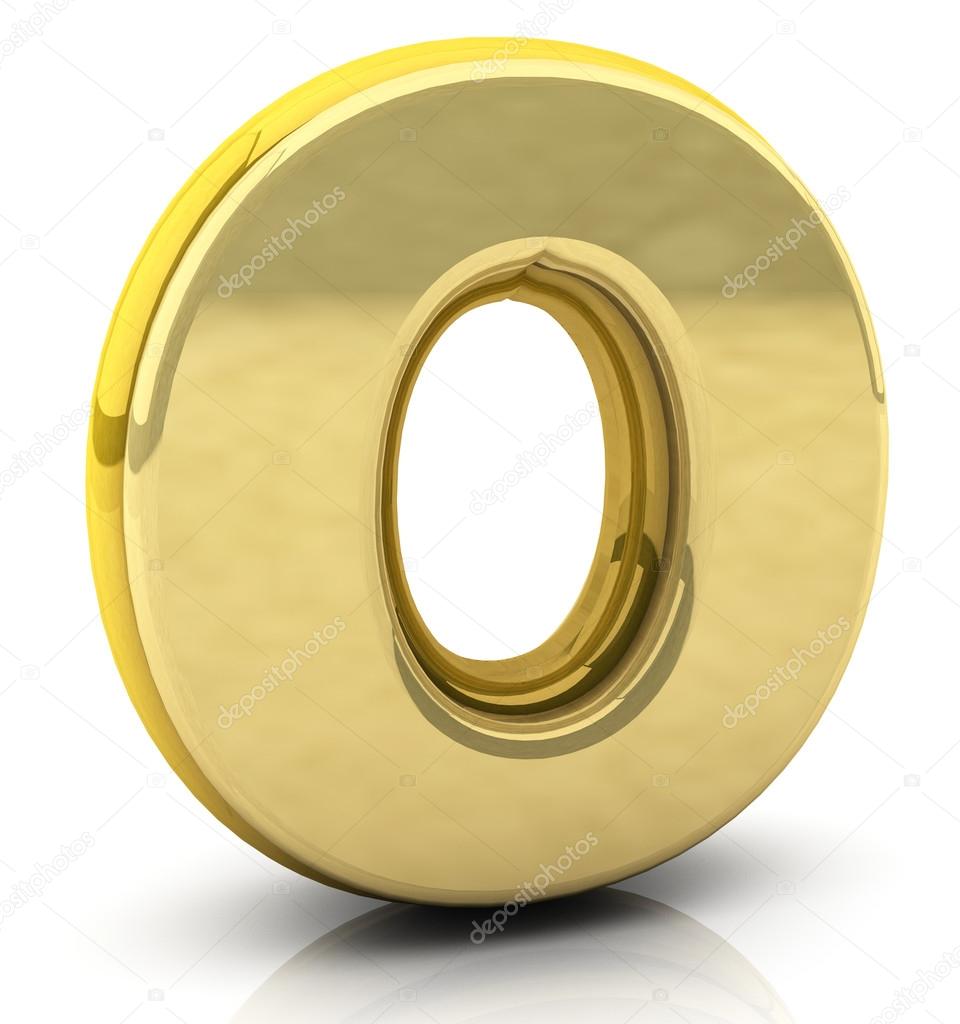 3d rendering of the letter o
