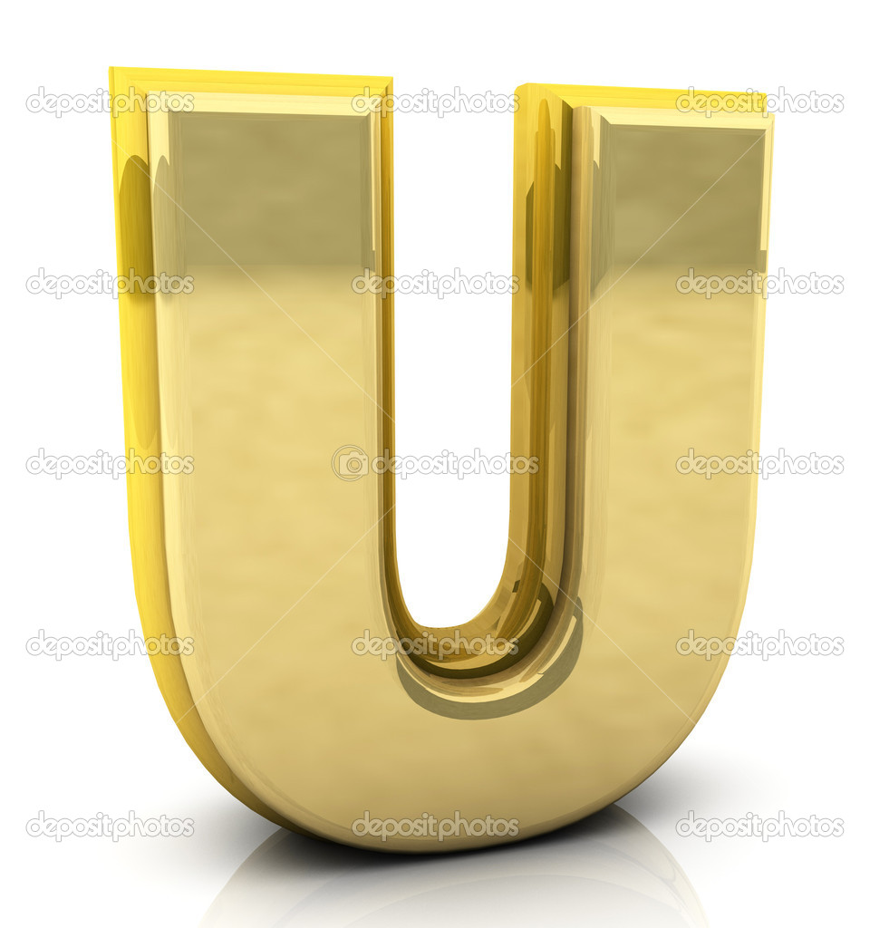 3d rendering of the letter u
