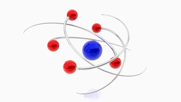 3D atom — Zdjęcie stockowe