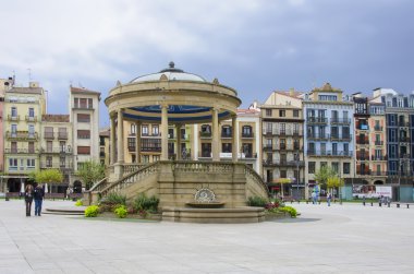 Castle Square in Pamplona,Spain clipart