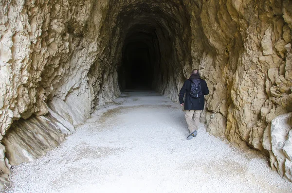 Wanderer in hoces de lumier, navarra — Stockfoto