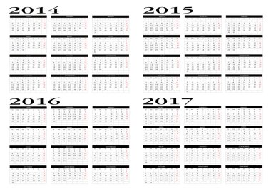 Takvim 2014-2017