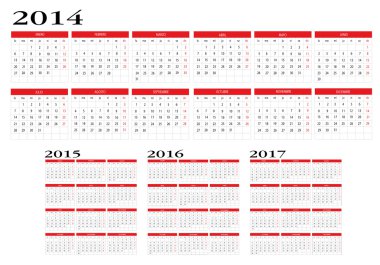 Takvim 2014-2017