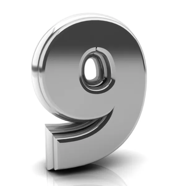 3d Number nine — Stock Photo, Image