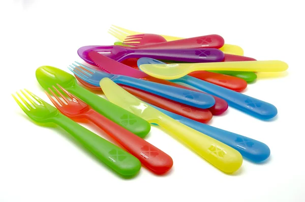 Colored cutlery — Stock Photo, Image