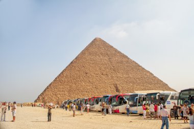 Tourits in Great pyramid in Egypt, Giza clipart