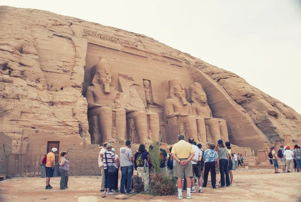 Abu Simbel in Egypt. Tone photographic film — Stock Photo, Image