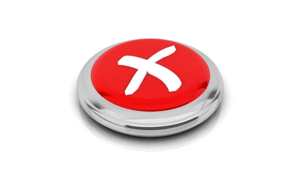 Кнопка 3d x — стоковое фото