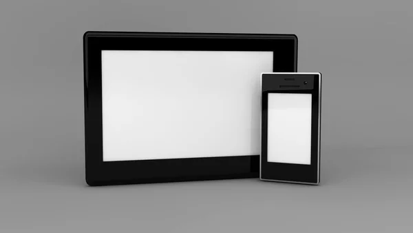 Tablet PC- en mobiele — Stockfoto