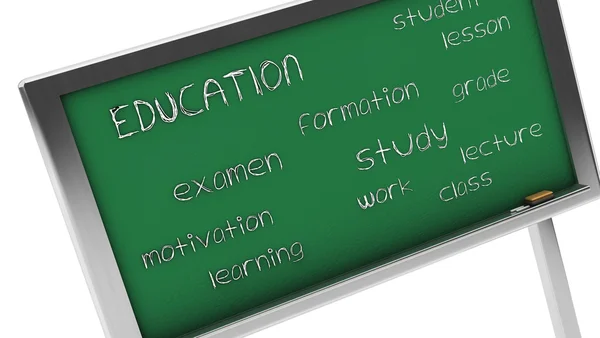 3d education slate — Stock Photo, Image
