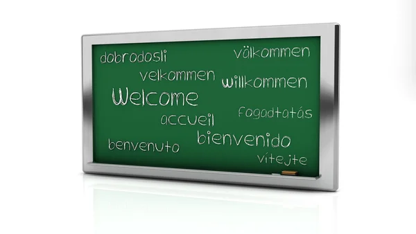 3d welcome slate — Stock Photo, Image