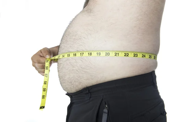 Fat man with a big belly Royalty Free Stock Photos