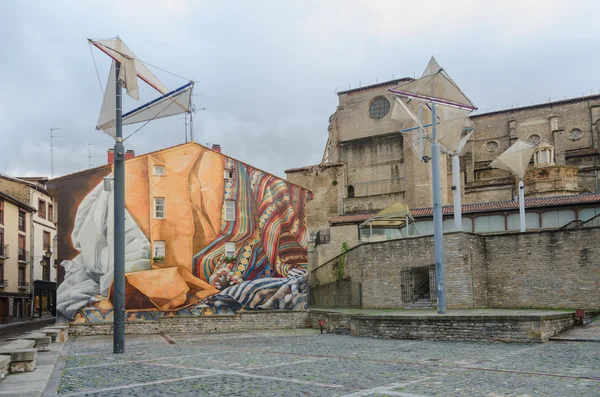 Casa colorata in Vitoria — Foto Stock