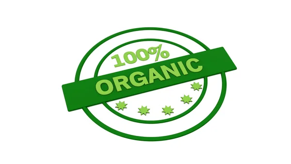 Green label stamp organic — Stock Photo, Image