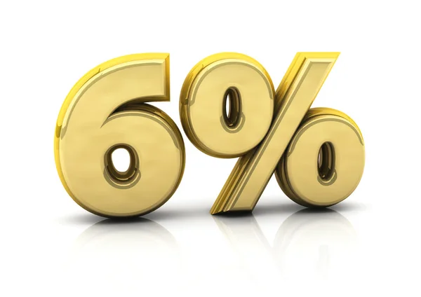 Sechs Prozent Gold — Stockfoto