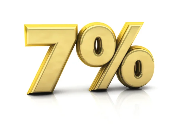 Seven percent gold — Stock Photo, Image