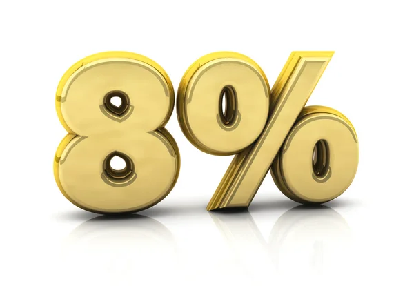 Eight percent gold — Stock Photo, Image