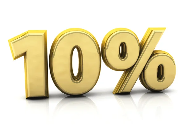 Ten percent gold — Stock Photo, Image