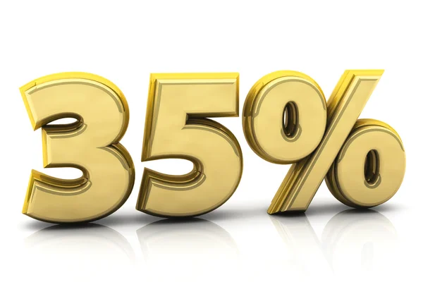 Thirty five percent gold — Stock Photo, Image