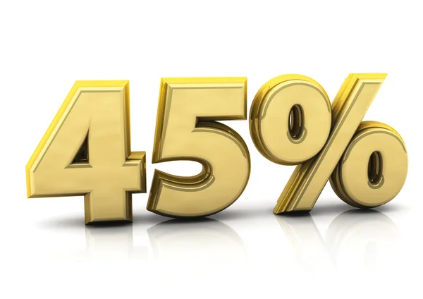 Forty five percent gold — Stock Photo, Image