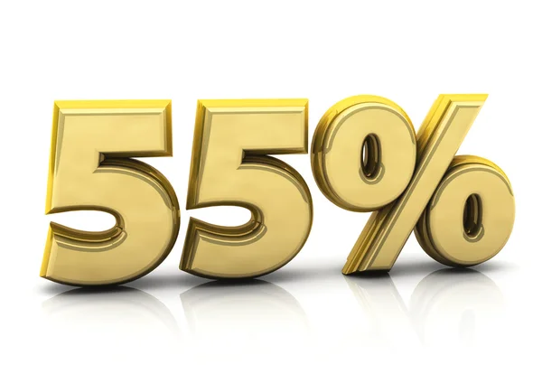 Fifty five percent gold — Stock Photo, Image